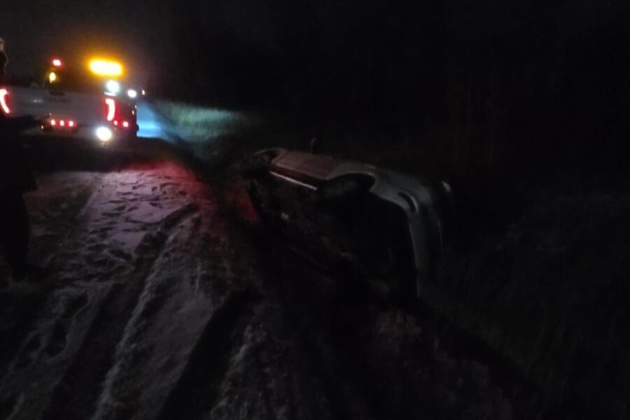 OnPoint Towing winching a vehicle out of a ditch